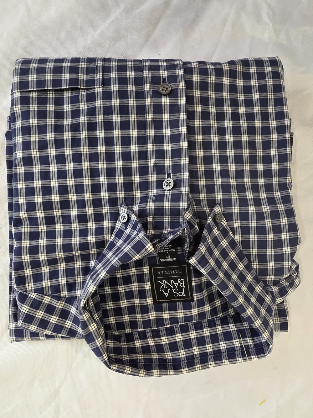 Jos.A.Bank Traveler All Occasions Cotton Collection Shirt Men Size L - Picture 9 of 9
